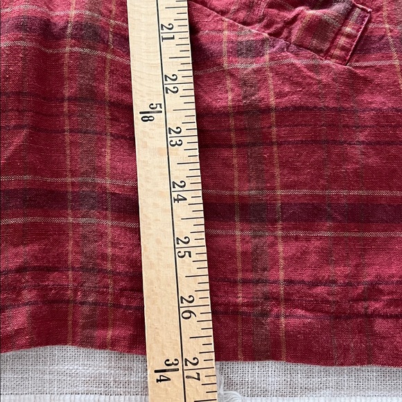 Vtg Bryn Walker Red Plaid Linen Jacket - Picture 4 of 8